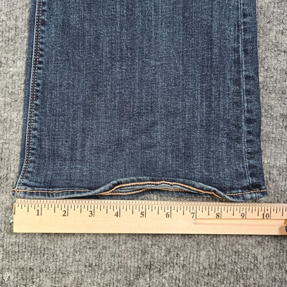 American Eagle Artist Flare Jeans Womens Size 14 Regular Dark Wash Blue Stain